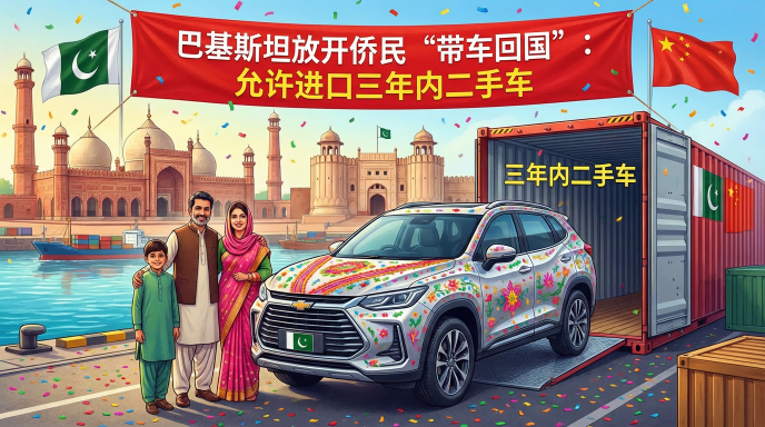 Пакистан разрешает импортировать подержанные автомобили в течение трех лет, маршрут Залива-Карачи может немного увеличиться